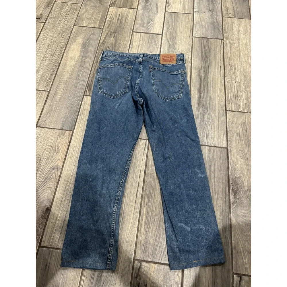 Levi's 505 Men's Regular Fit Straight Leg Jeans W33 L30 Medium Wash Blue Denim